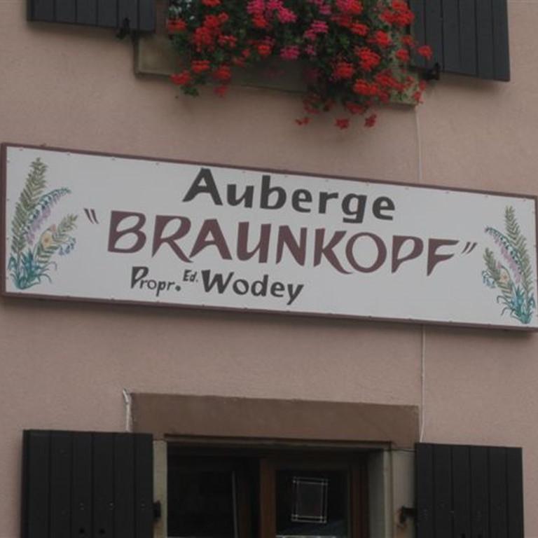 Auberge Braunkopf - Ferme auberge pour groupes à Metzeral près de Munster dans le Haut-Rhin en Alsace : Enseigne